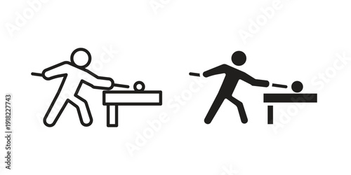 Snooker icon. Vector linear icon collection. Vector EPS10