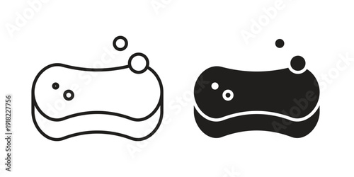 Soap cleaning icon. Vector linear icon collection. Vector EPS10