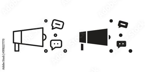 Social campaign icon. Vector linear icon collection. Vector EPS10