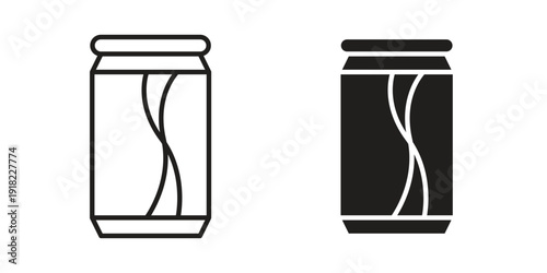 Soda can icon. Vector linear icon collection. Vector EPS10