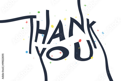 “Thank You” Typography Design Isolated on Light Background – Printable Business Card Template