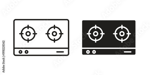 Stove icon. Vector linear icon collection. Vector EPS10