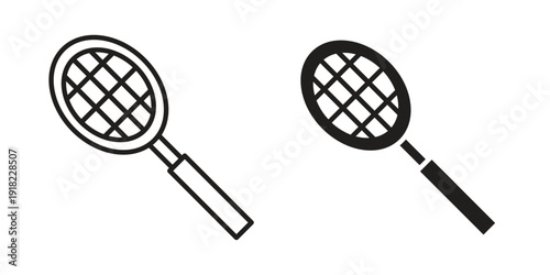 Tennis racket icon. Vector linear icon collection. Vector EPS10