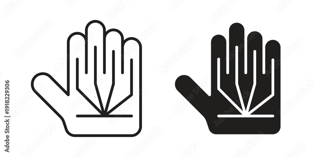 Fototapeta premium Wired gloves icon. Vector linear icon collection. Vector EPS10