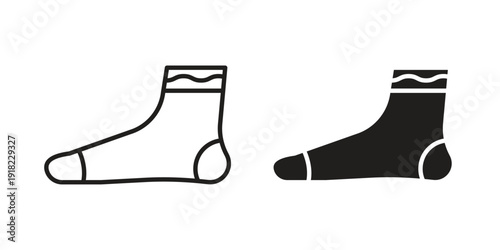 Women socks icon. Vector linear icon collection. Vector EPS10