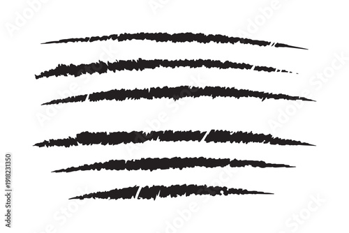 Abstract Animal Claw Scratches Vector Illustration.Distressed Beast Claw Marks and Wild Animal Rips.