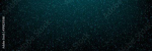 Blue binary code pattern with digital data stream fading effect. Technology background for programming, coding, or cybersecurity concept