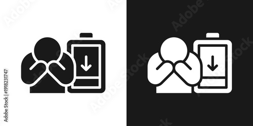 Workout Plan Icon In Black And White Glyph Style