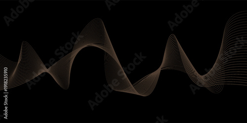 Elegant background. Wave Decorative Invitation. Wedding Entertainment Hollywood Bollywood Night. top decorative gold