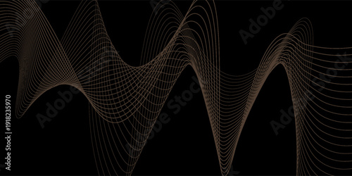 Elegant background. Wave Decorative Invitation. Wedding Entertainment Hollywood Bollywood Night. top decorative gold