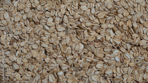 Oat Flakes Texture Background, Rolled Oats Macro