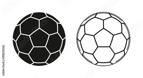 Black and white soccer ball, 3d design, vector illustration, sports equipment, football Vector