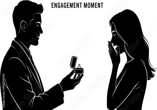 Silhouette of a man and woman with a smartphone