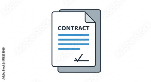 Contract document with signature and checklist on paper business agreement concept