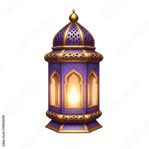 Decorative lantern isolated on a transparent background