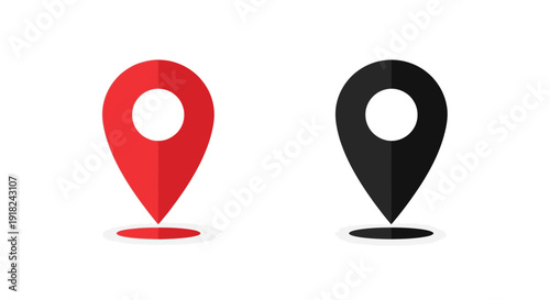 Modern Location Pin Icon – GPS Map Marker Vector