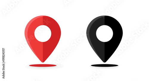Modern Location Pin Icon – GPS Map Marker Vector