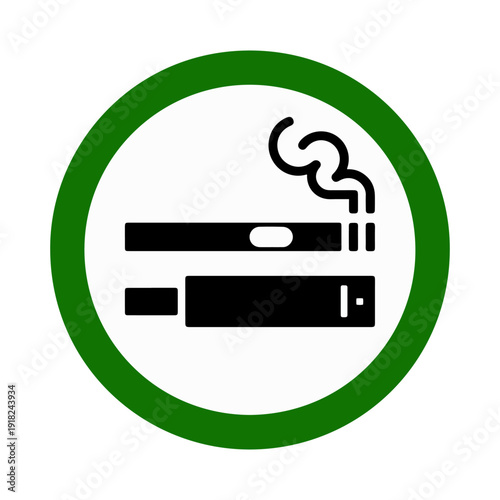 vaping allowed electronic cigarette sign