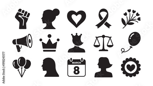 Black Icons of Womens Rights and Empowerment Symbols