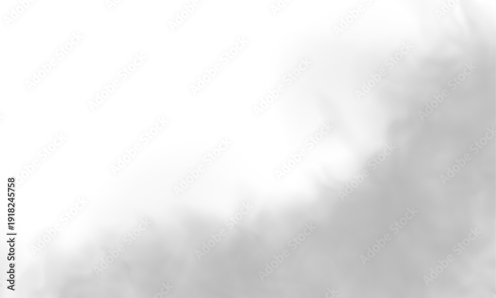 Fototapeta premium Gray fog texture isolated in high resolution PNG. Soft opacity variations create natural flow. Great for advertising layouts. 