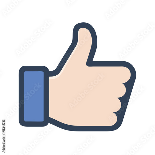 A cartoon hand giving a thumbs up gesture Vector