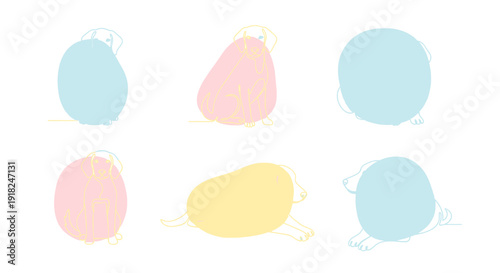 Pastel Colored Macarons on White Background.