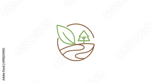Eco Friendly Logo Design with Leaves and House.