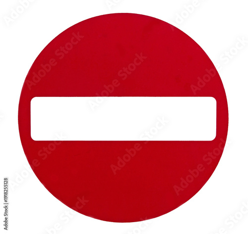 A no entry sign isolated on a white background Free Download A no entry sign isolated on a white background - GFXLoad