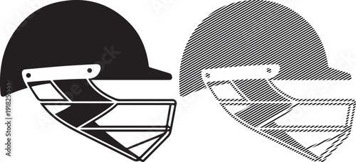Cricket Helmet Face Guards Black Gray white background