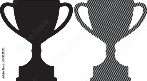 Trophy Cup Silhouettes white background