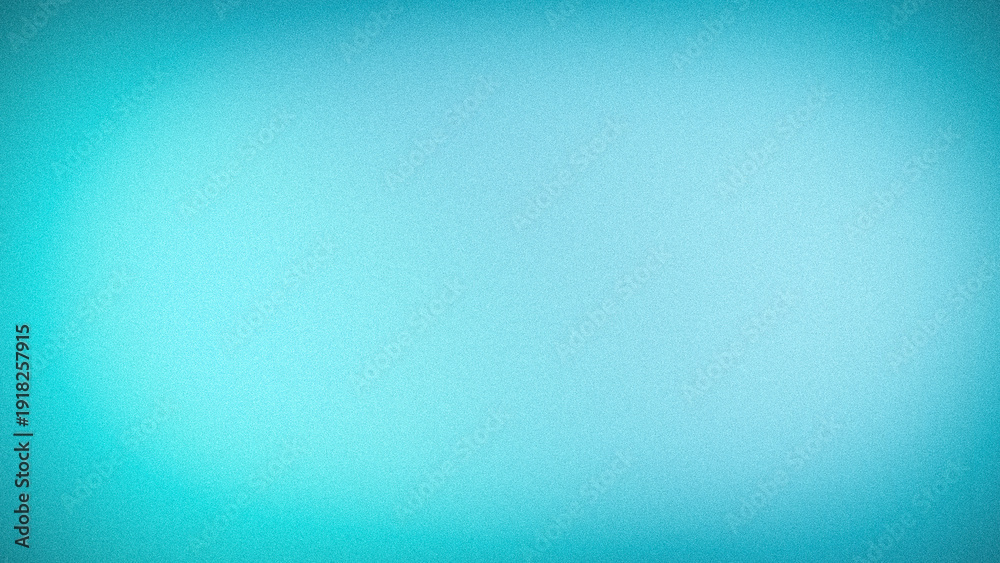 Obraz premium Abstract 4K grainy background featuring fresh cyan, turquoise, and light blue gradients. A soft textured blur perfect for summer banners, web design, and apps