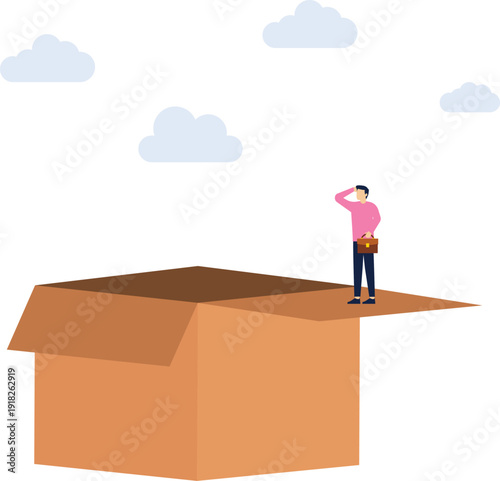 Concept Of Finding Solution By Thinking Outside The Box.

