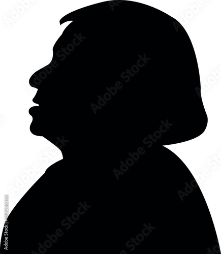 a woman head silhouette vector