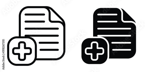 Add document icon set different style collection for web Ui. EPS10