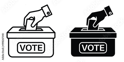 Ballot icon set different style collection for web Ui. EPS10