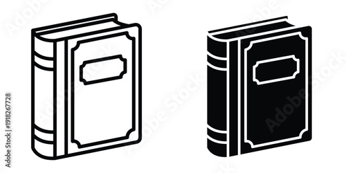 Book icon set different style collection for web Ui. EPS10