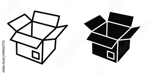 Box icon set different style collection for web Ui. EPS10