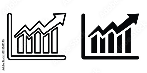 Chat arrow grow icon set different style collection for web Ui. EPS10