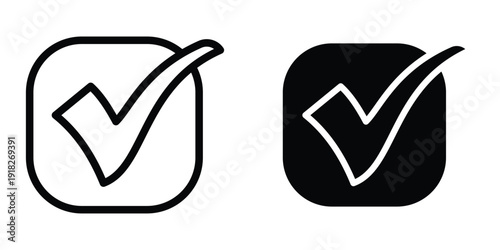 Check icon set different style collection for web Ui. EPS10