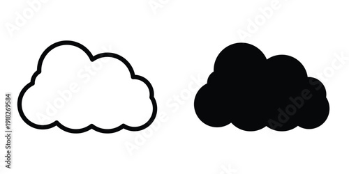 Cloud icon set different style collection for web Ui. EPS10