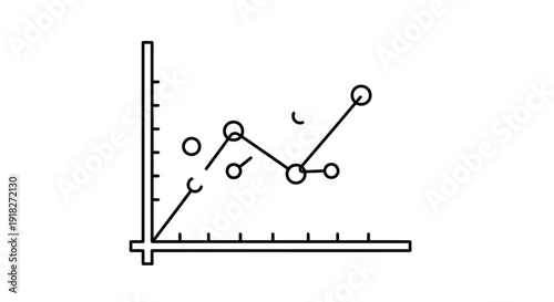 Line graph with plotted points data.
