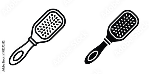 Hair brush icon set different style collection for web Ui. EPS10