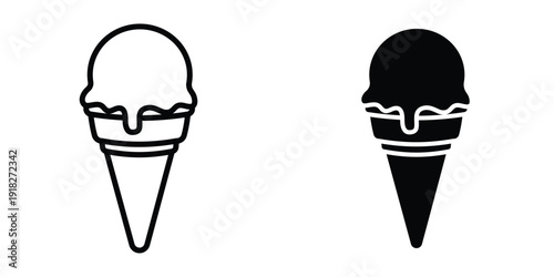 Ice cream icon set different style collection for web Ui. EPS10