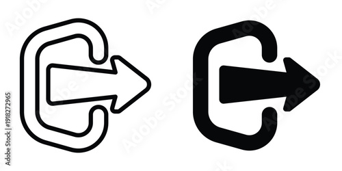 Log out icon set different style collection for web Ui. EPS10