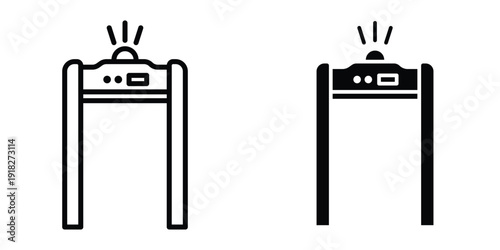 Metal detector icon set different style collection for web Ui. EPS10