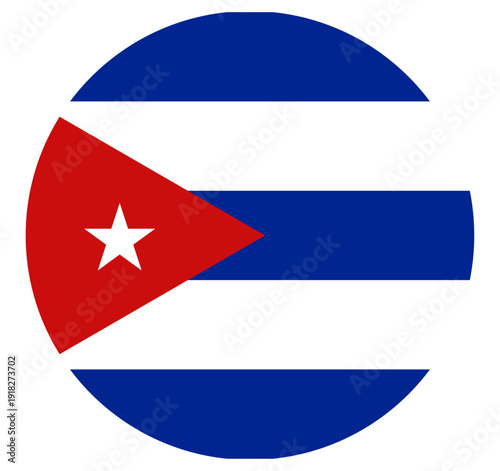 Free Download button flag of Cuba icon vector illustration  - GFXLoad