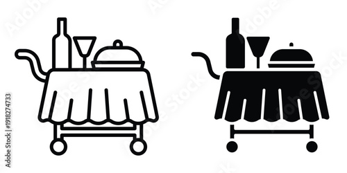 Room service icon set different style collection for web Ui. EPS10