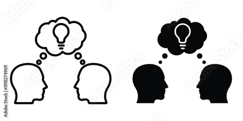 Share thoughts icon set different style collection for web Ui. EPS10