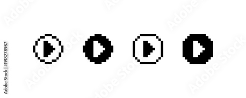Play Button Set Vector Icon Collection
