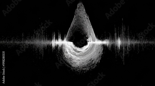 Monochrome Ultrasound Display Showing Cross-Section of Thickened Artery With Waveform Detail Indicating Vascular Health